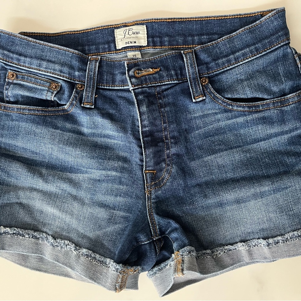 J. Crew Women's Faded Blue Denim Shorts